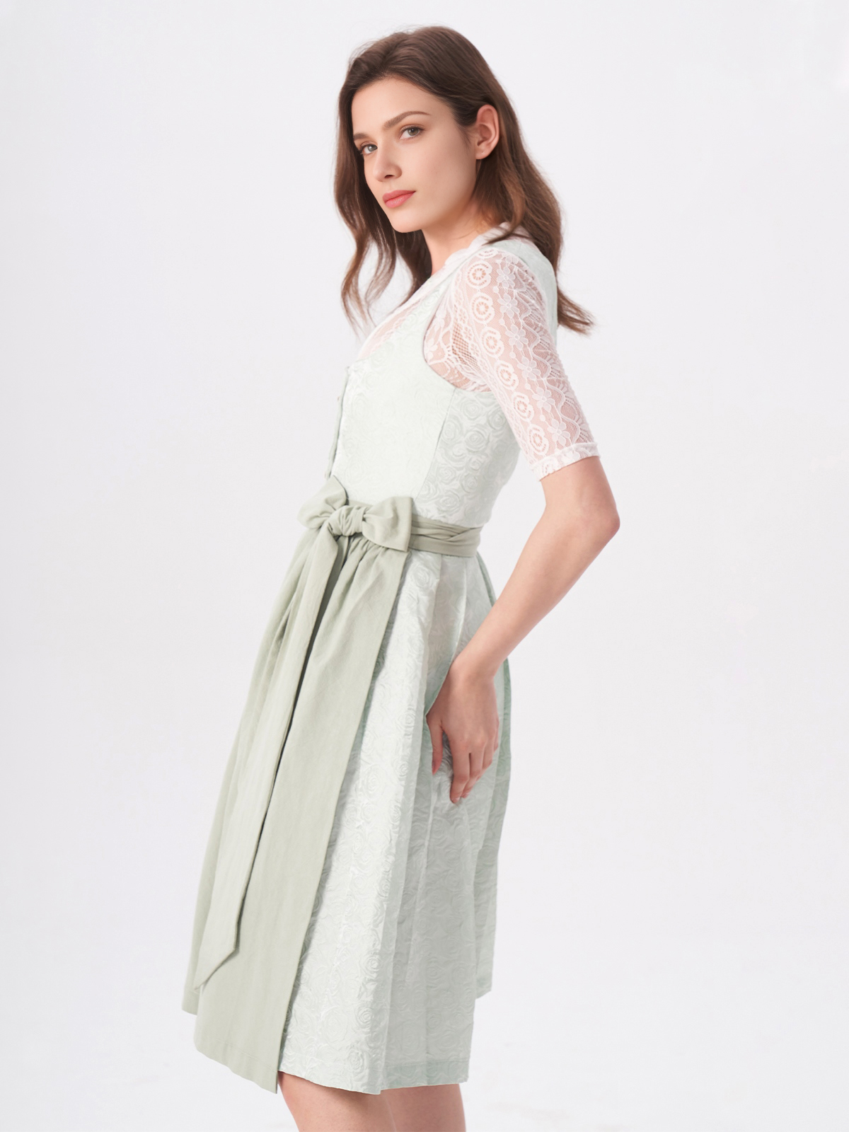 Moderne Dirndl Bluse in Grün