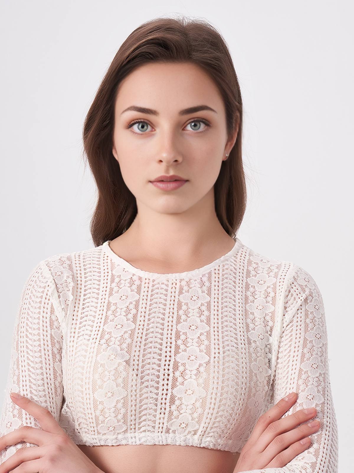 Dirndlbluse in Weiß