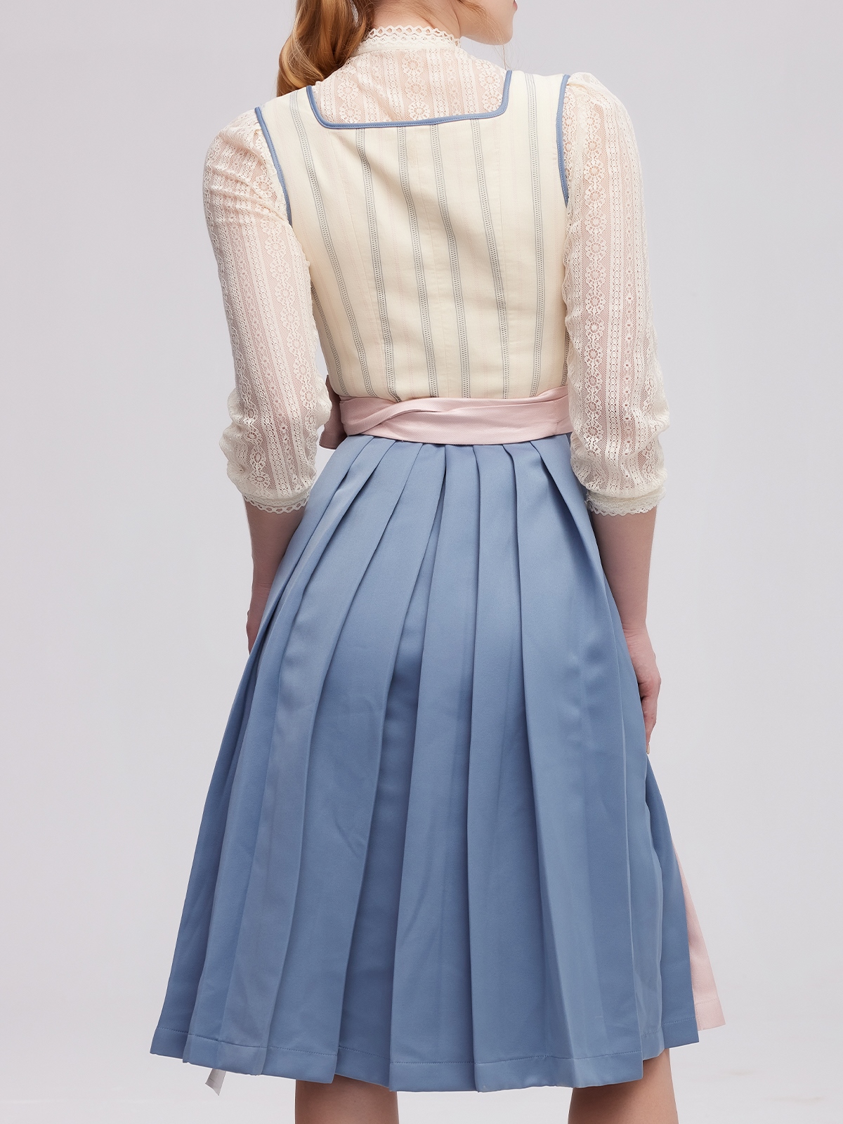 Dirndl in Gelb mit Samt-Optik