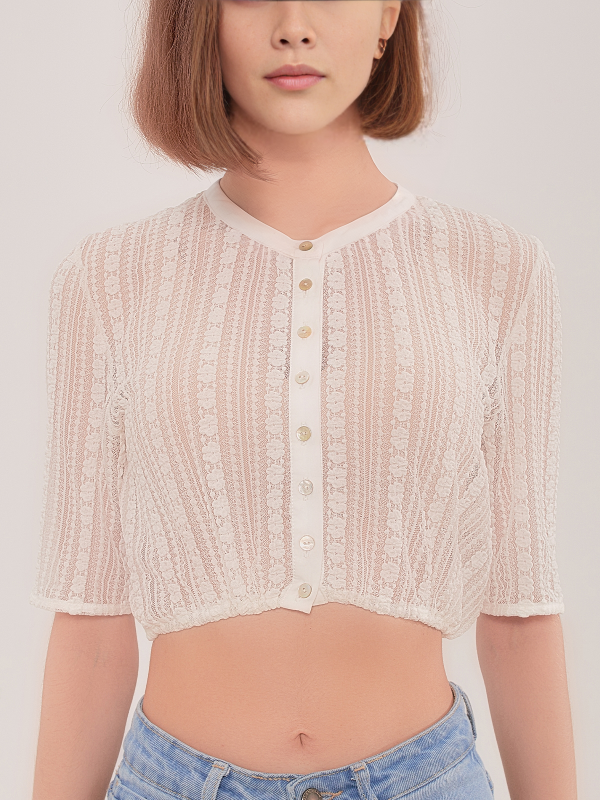 Kurzarm Dirndl in Weiß