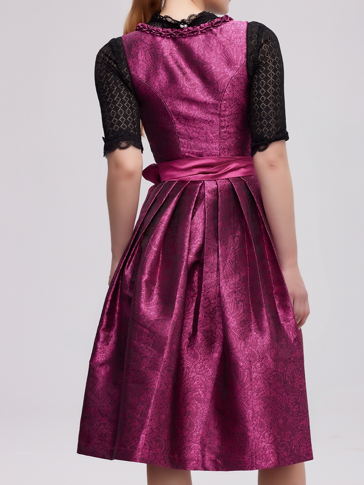 Dirndl Bluse langarm in Pink